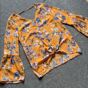 Floral Bell Sleeve Top